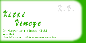 kitti vincze business card